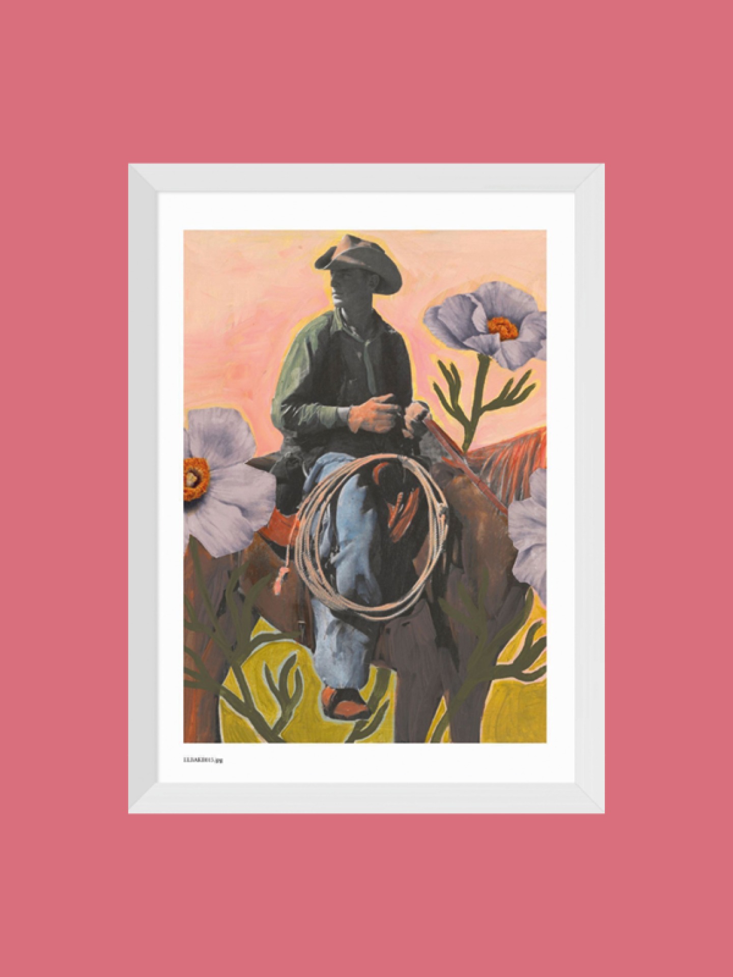 Retro Rodeo Cowboy wall art