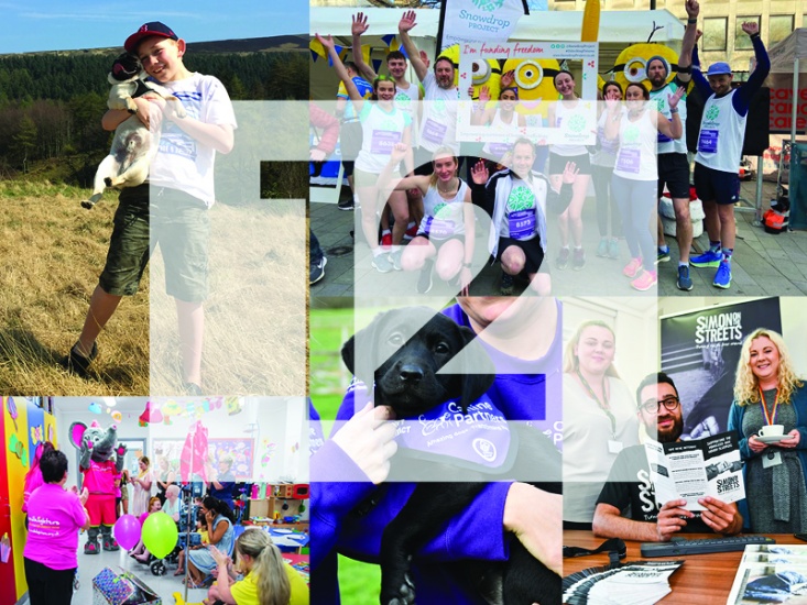 collage of images from featured charities with a boxed out number 12 overlaid