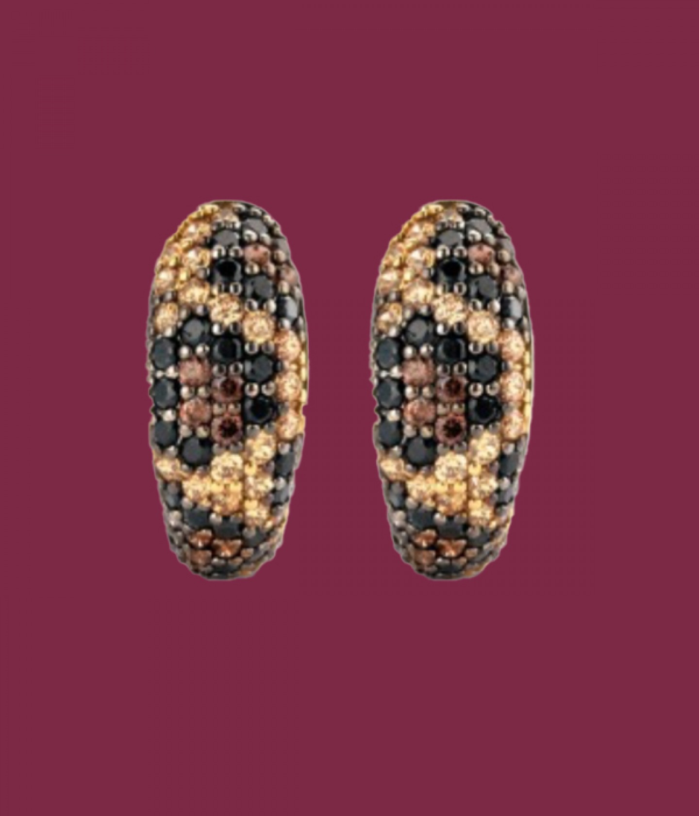 Leopard print hoop earrings