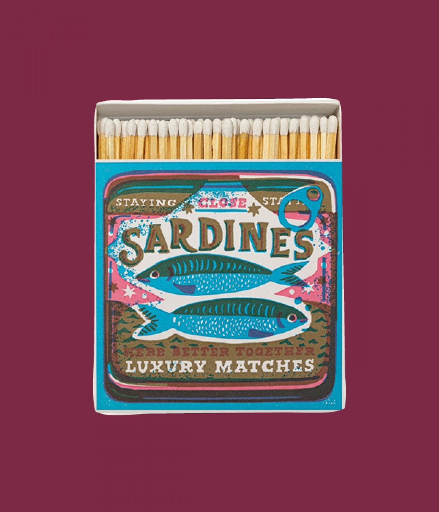 Better Together Sardines square matchbox