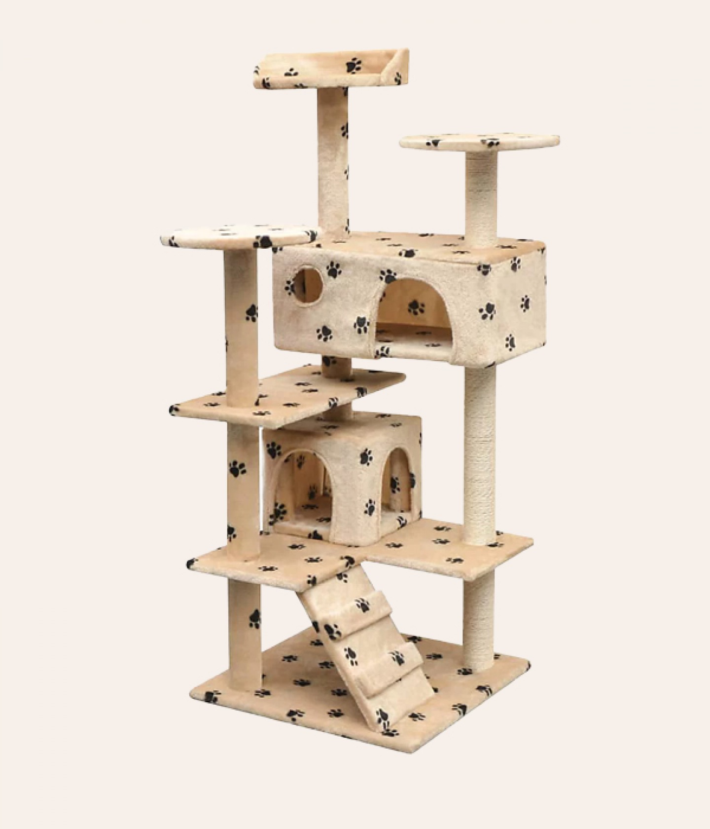 Cat tree with sisal scratching posts