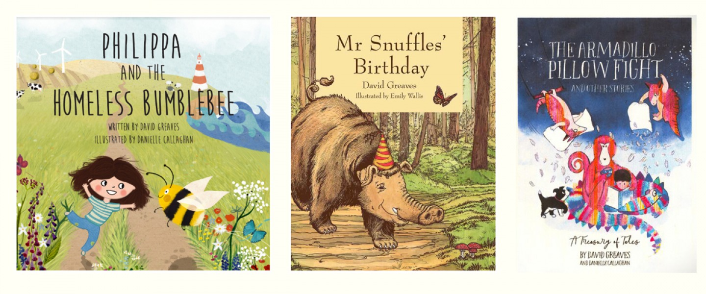 cover art work for 3 of davids books mentioned in the article