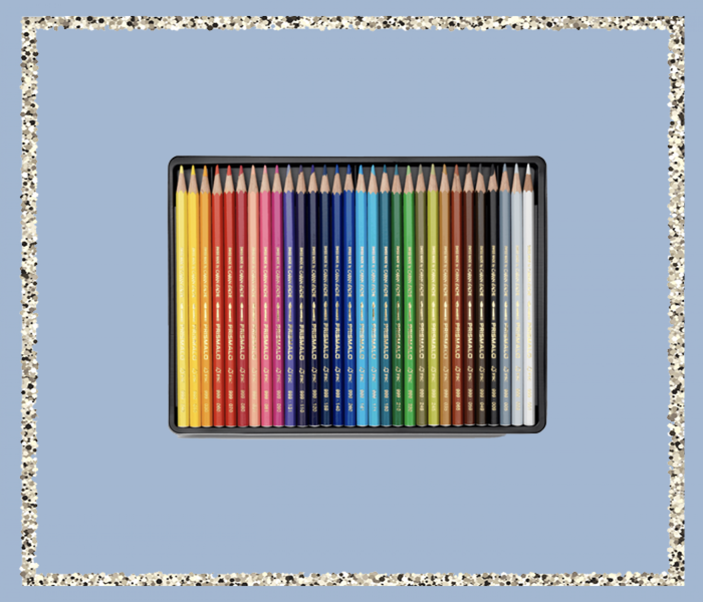 colour pencils in tin