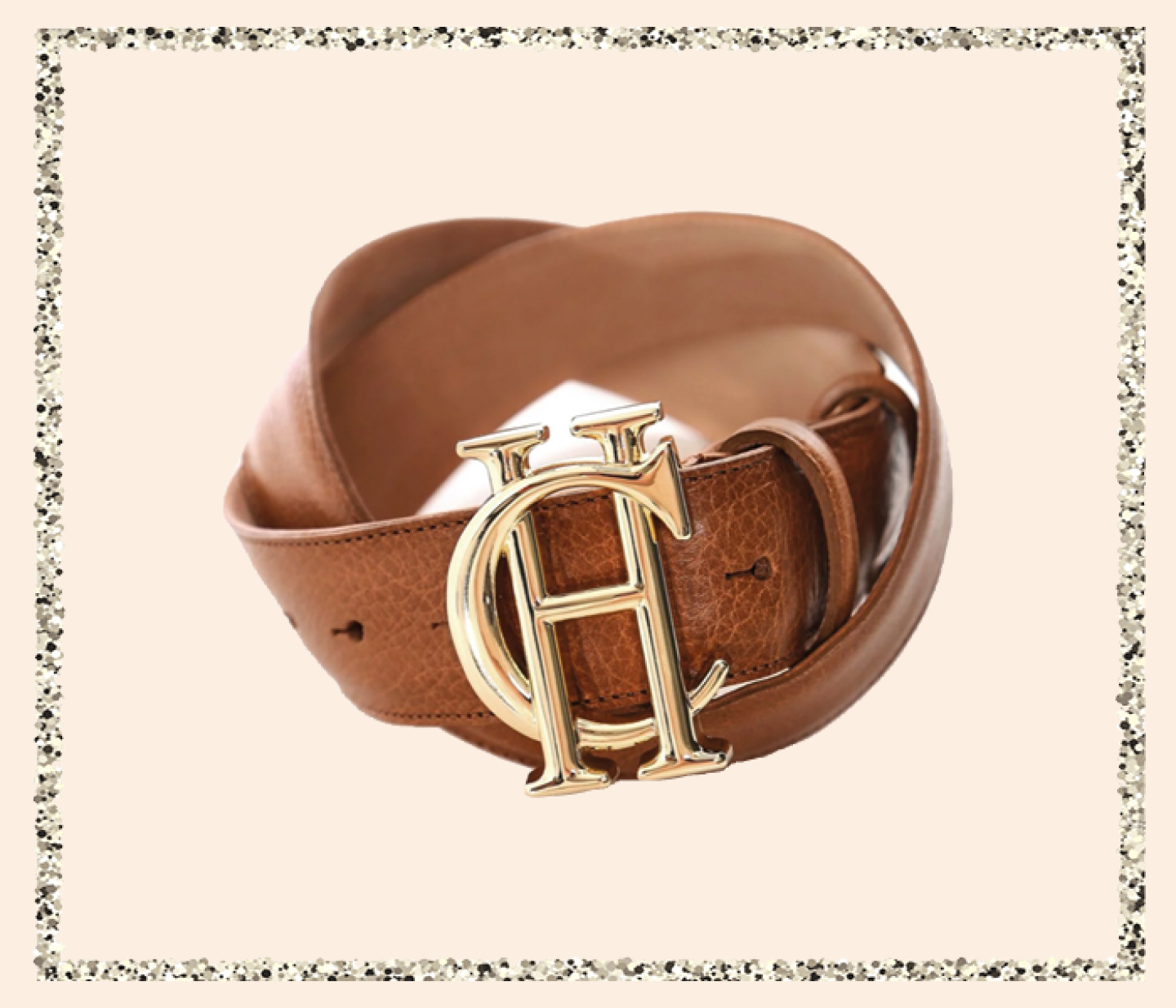 Tan leather belt