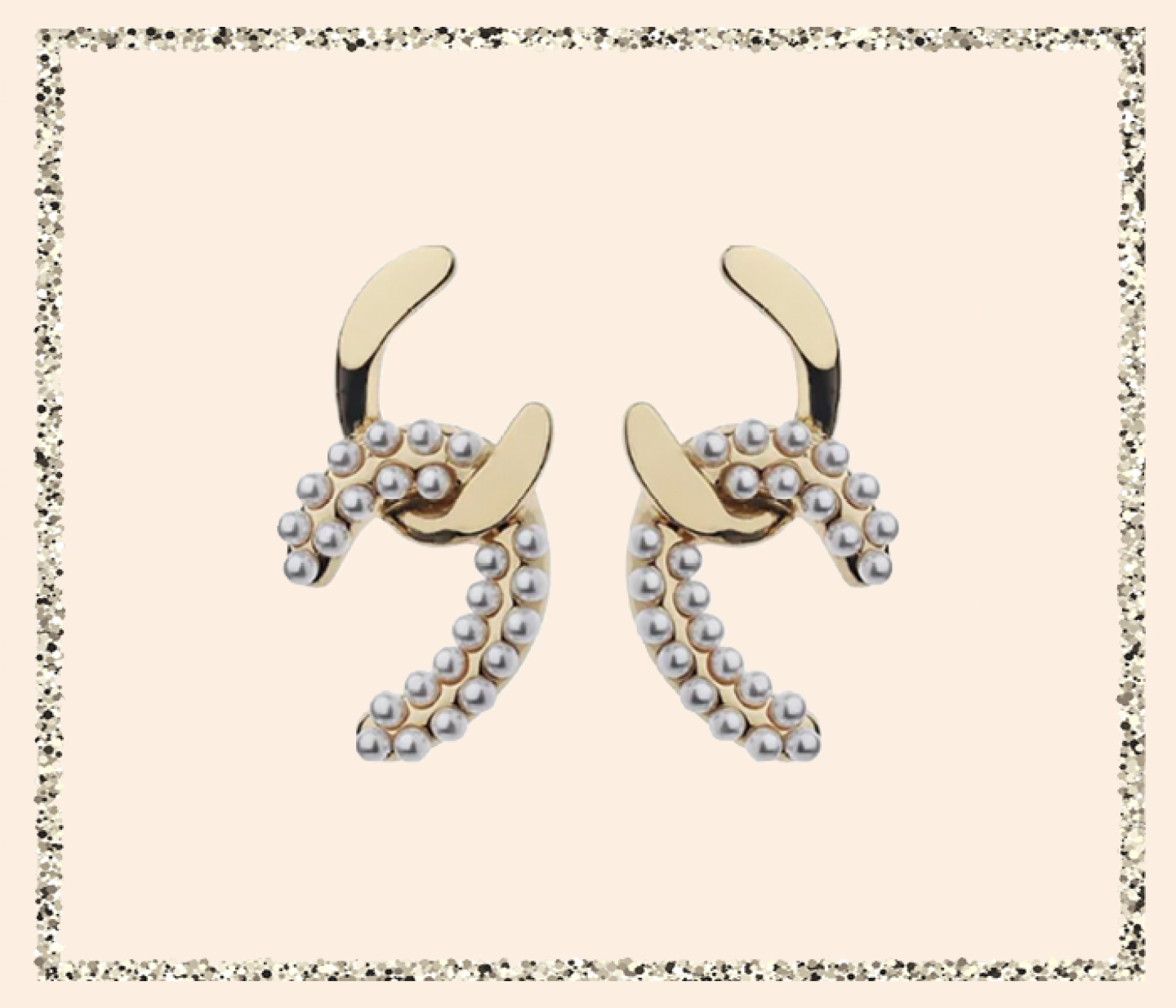 Gold vintage interlocking Earrings