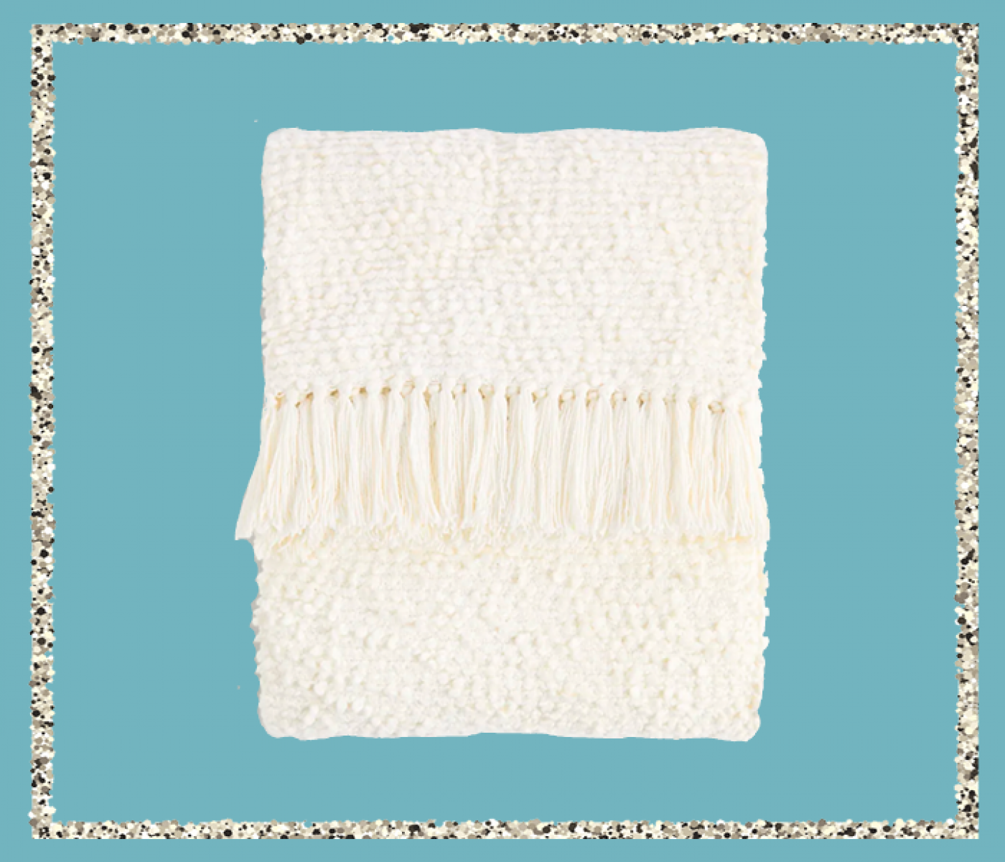 Bouclé throw
