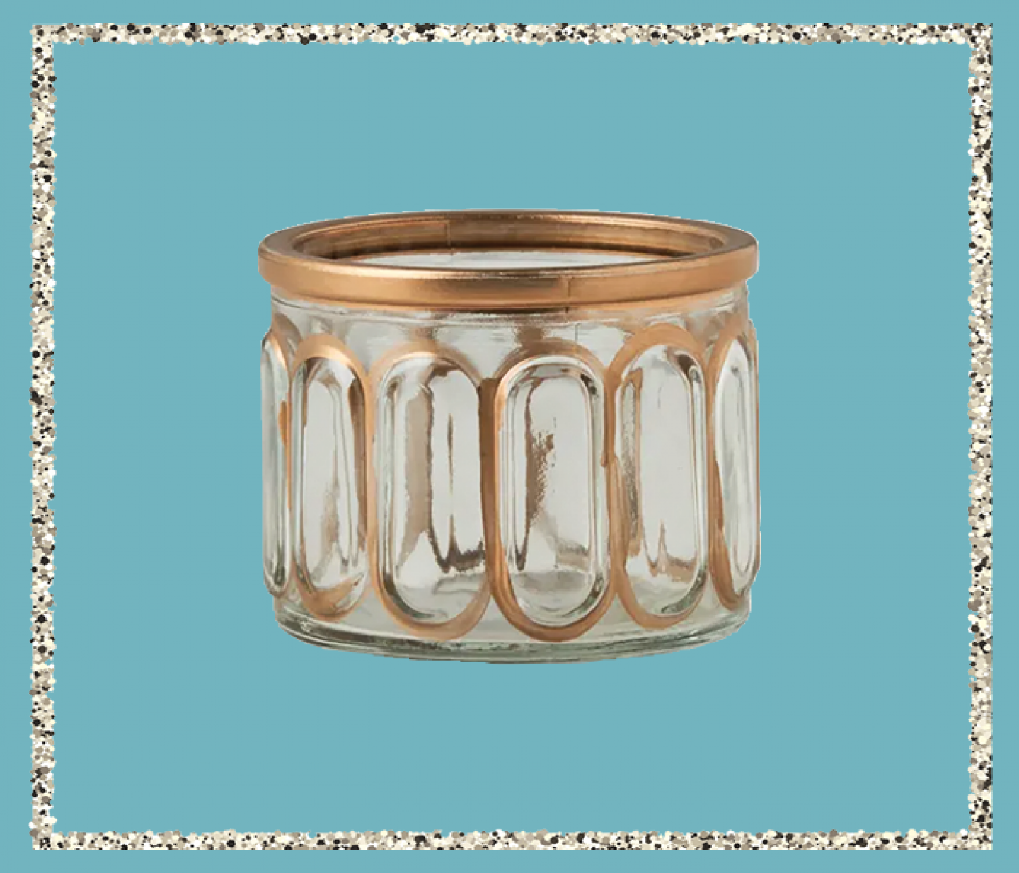 Glass tealight holder