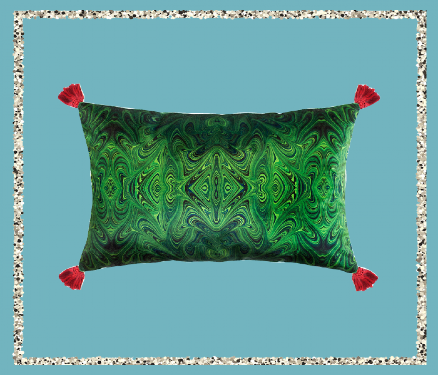 Velvet tassel cushion