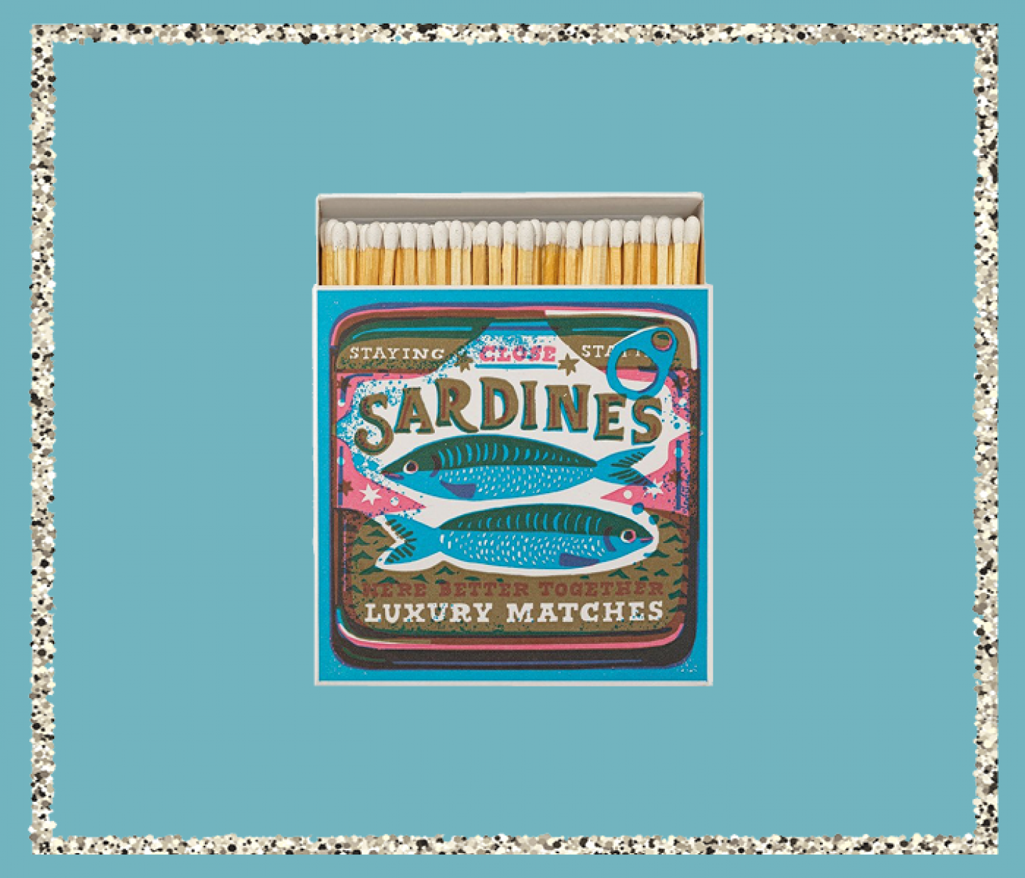 Better Together Sardines square matchbox