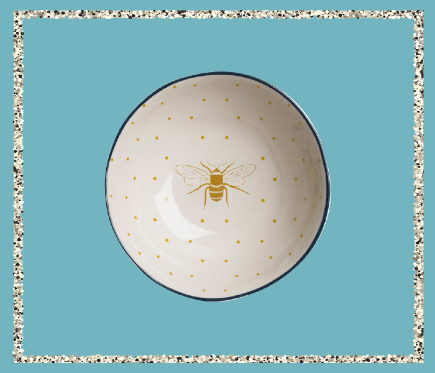 Bees stoneware nibbles bowl