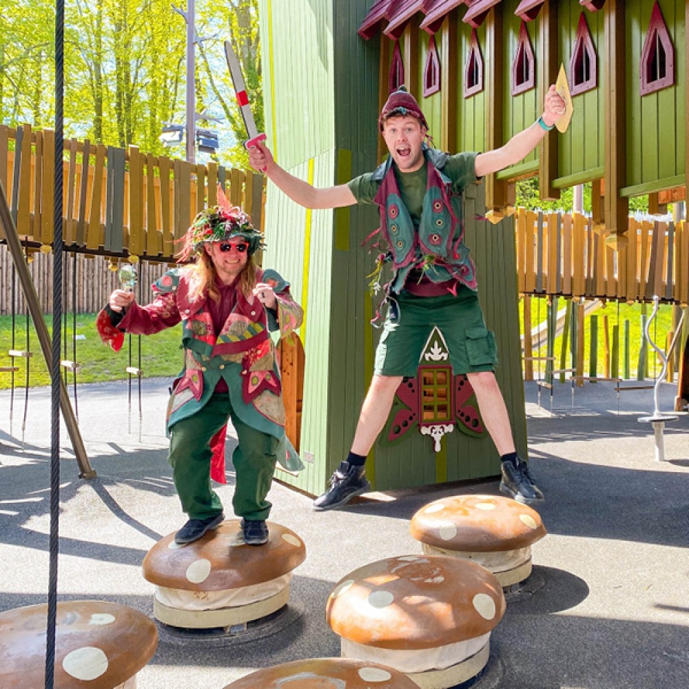 Staff dressed as elves at Lilidorei