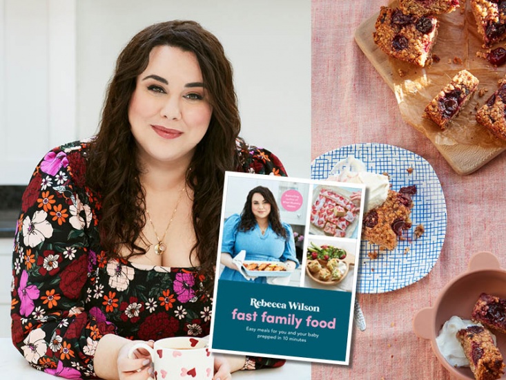 lady smiling, cook book and flapjack bakes
