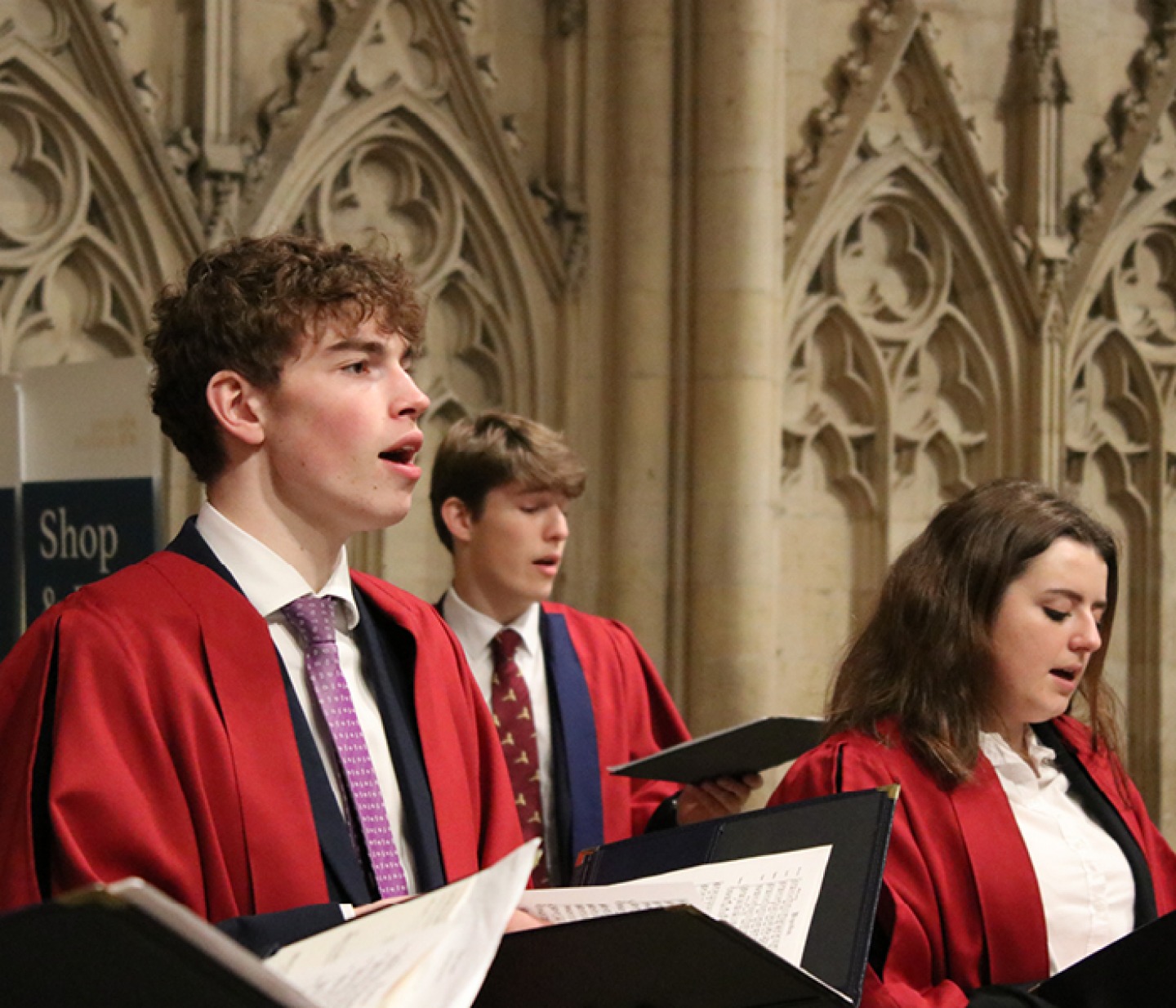 students singing in choir