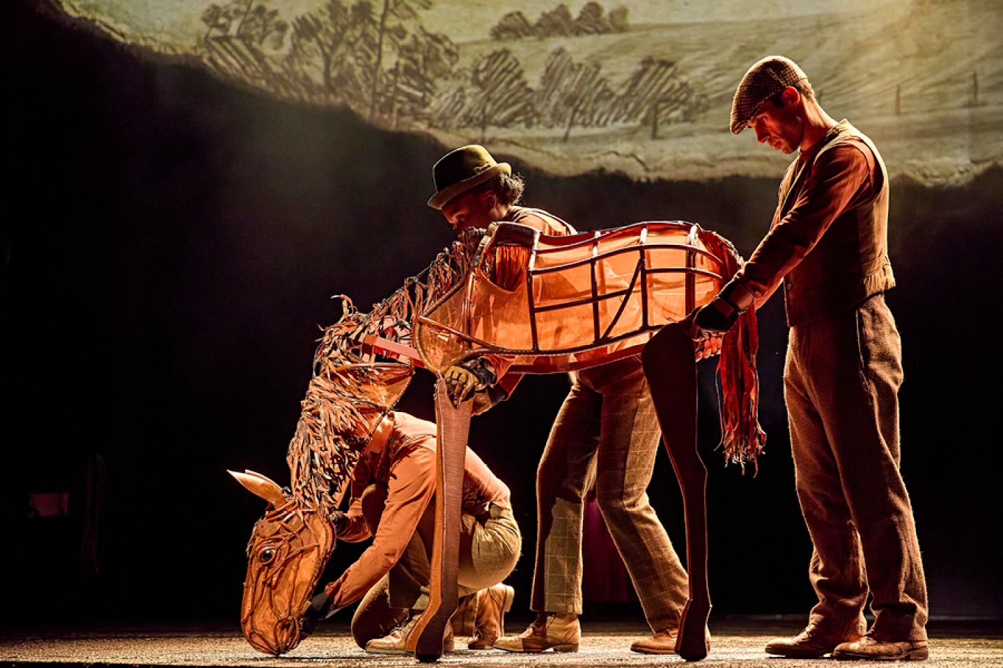 War Horse on stage with course puppet
