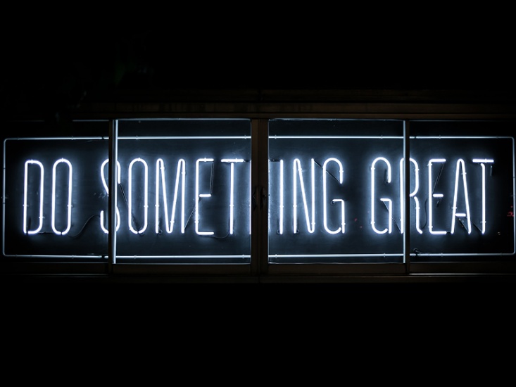 neon saying saying Do Something Great