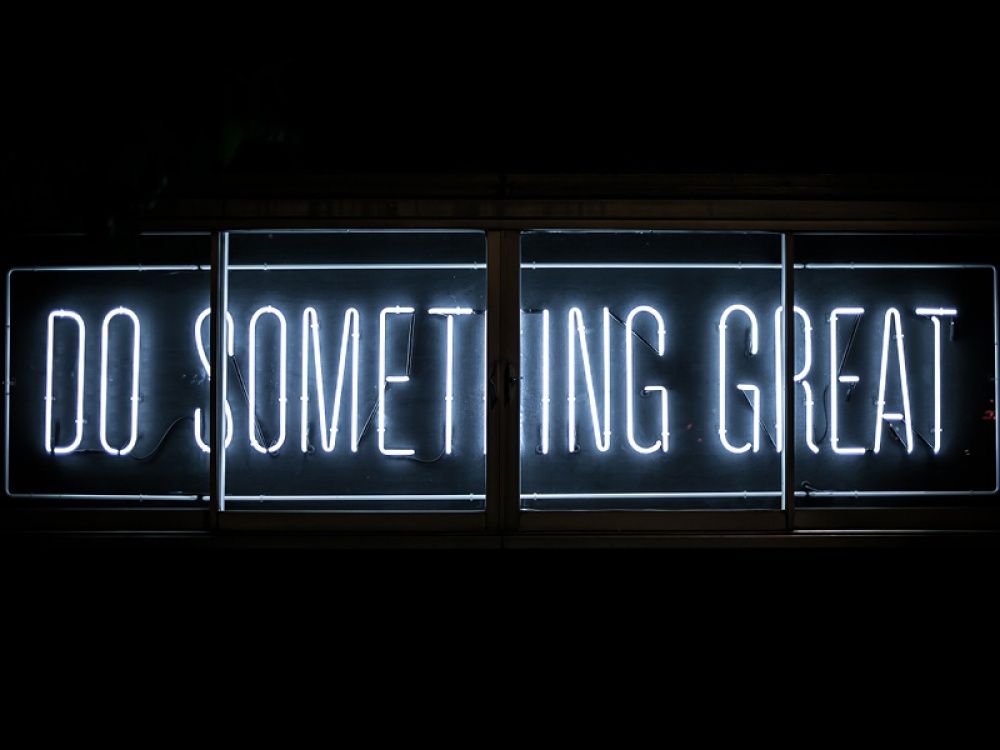 neon saying saying Do Something Great