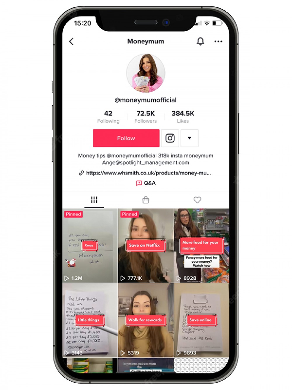 phone with TikTok on the screen