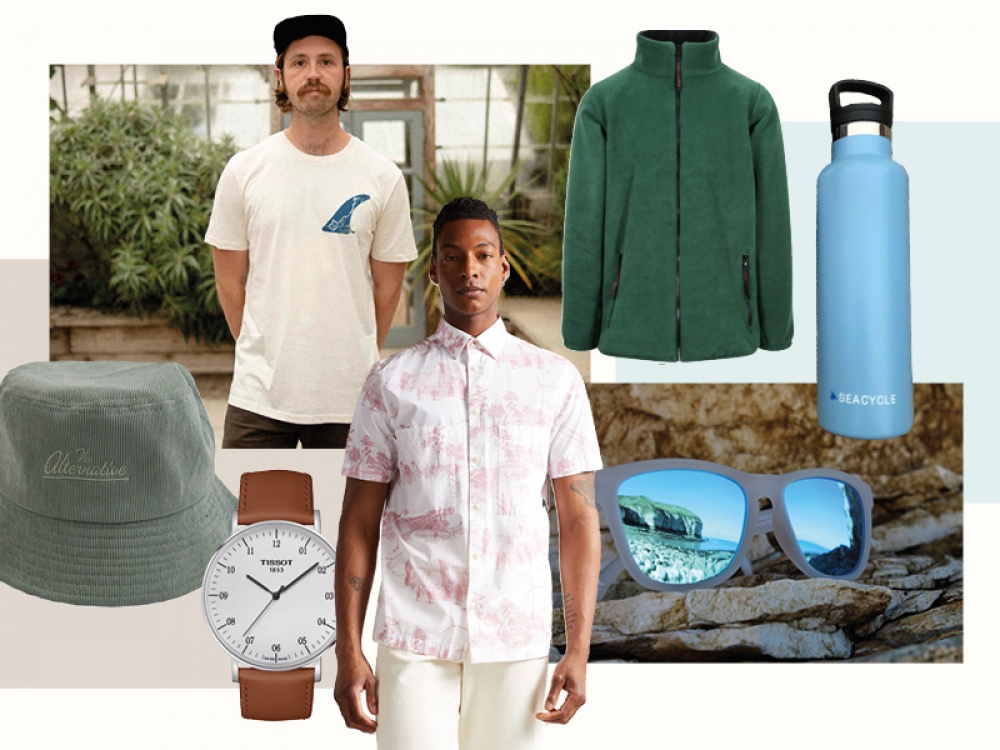 Collage of mens clothing