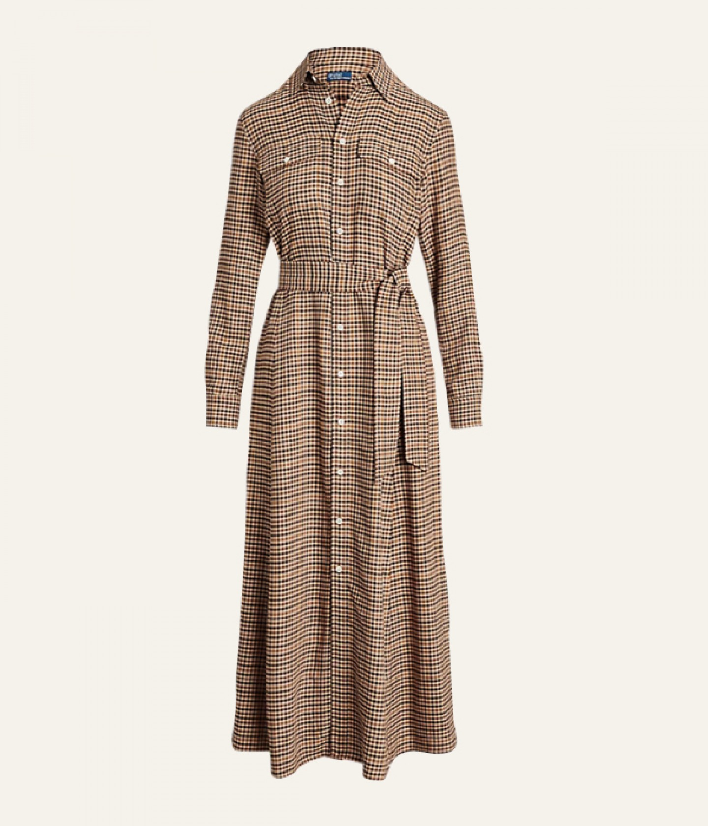 Belted shirt dress