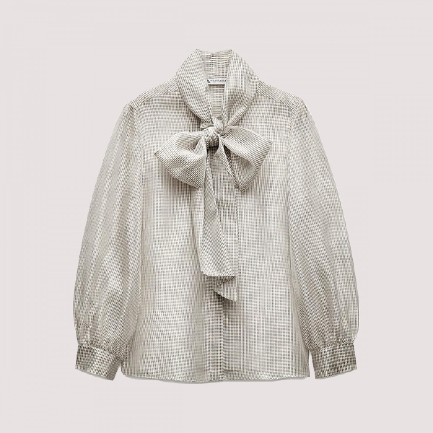 Bow silk shirt
