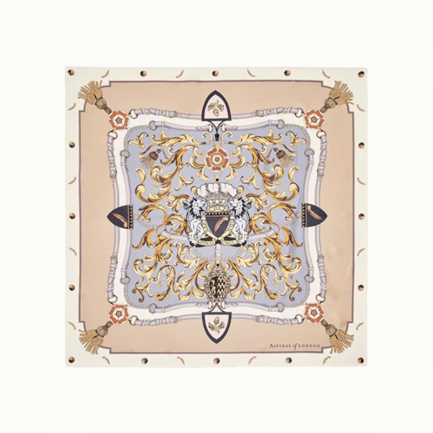Patterned silk scarf