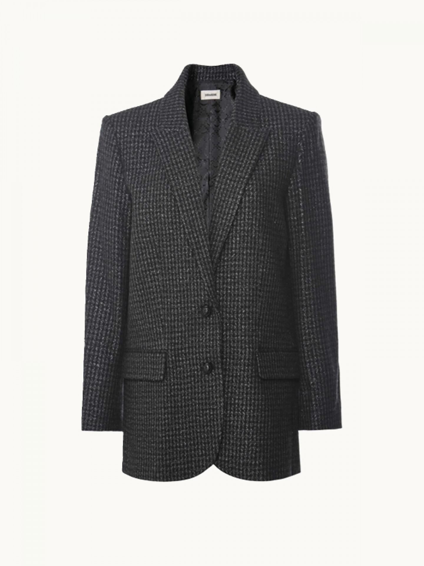 Metallic check blazer