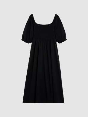 black midi dress