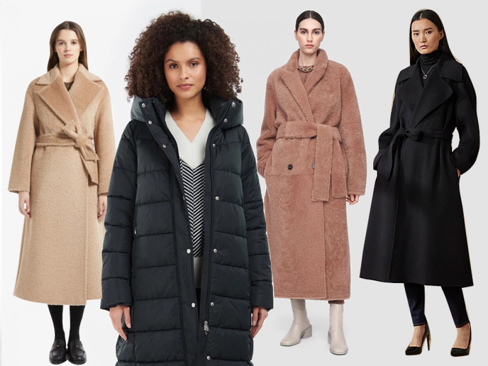 models wearing a long coats