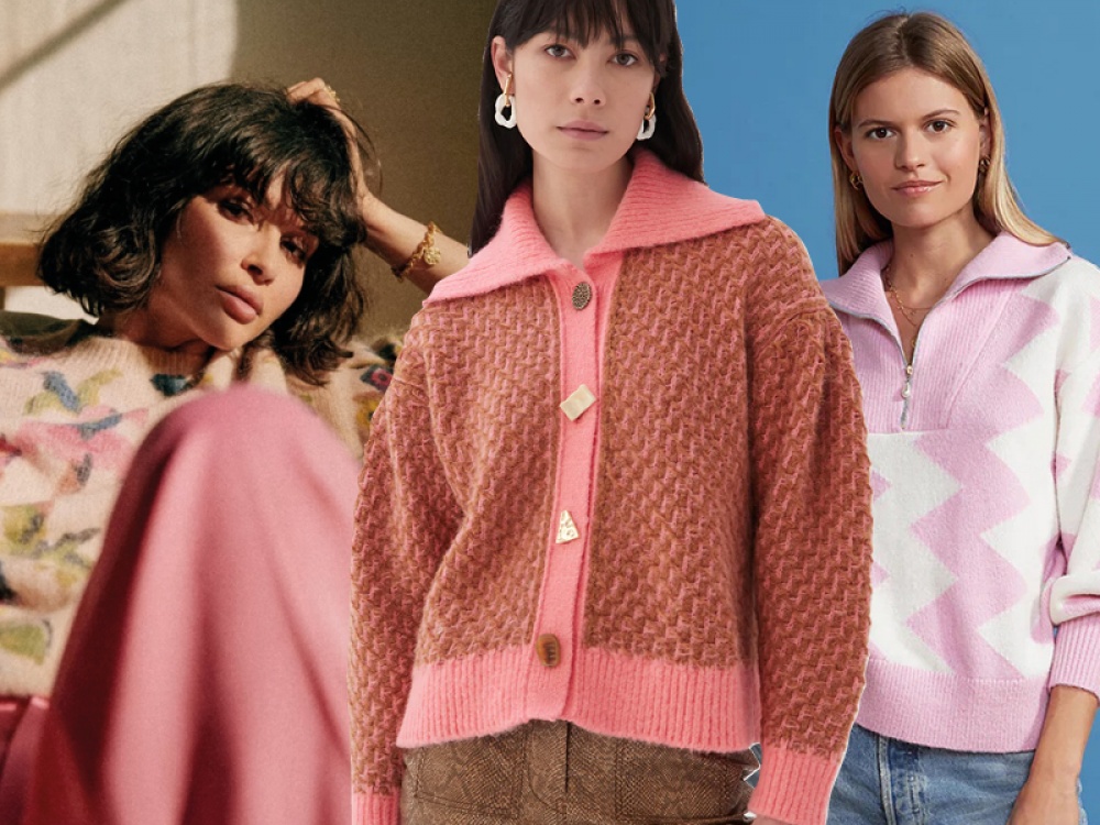 collage of models styling jumpers