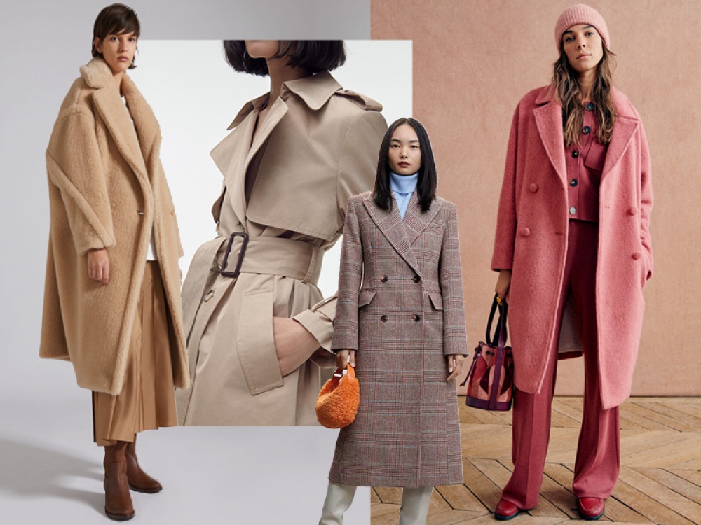 models wearing oversized coats
