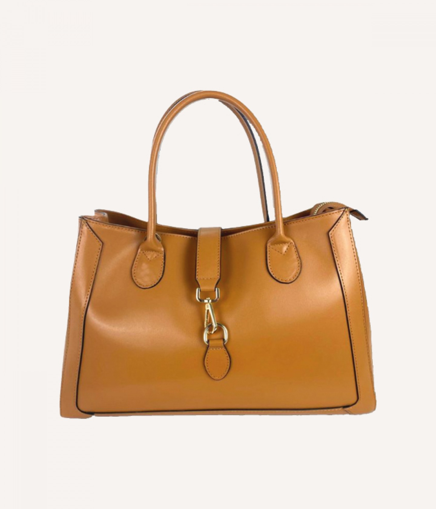 Tan stitched bag