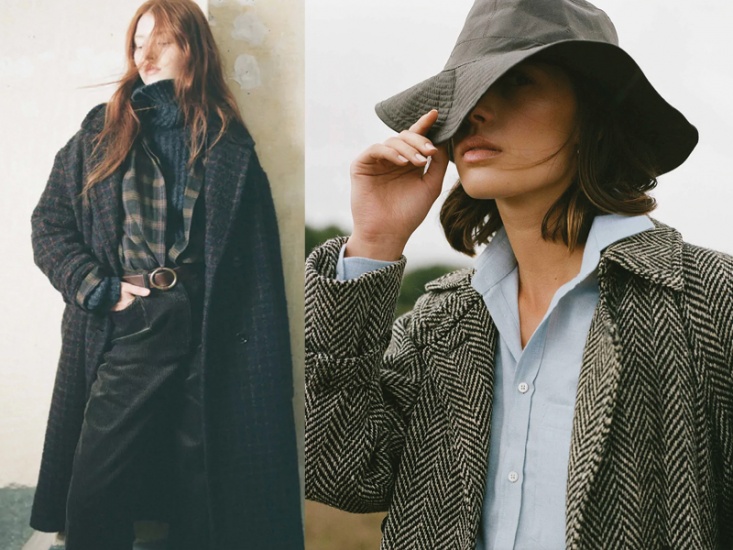 Models wearing winter clothes