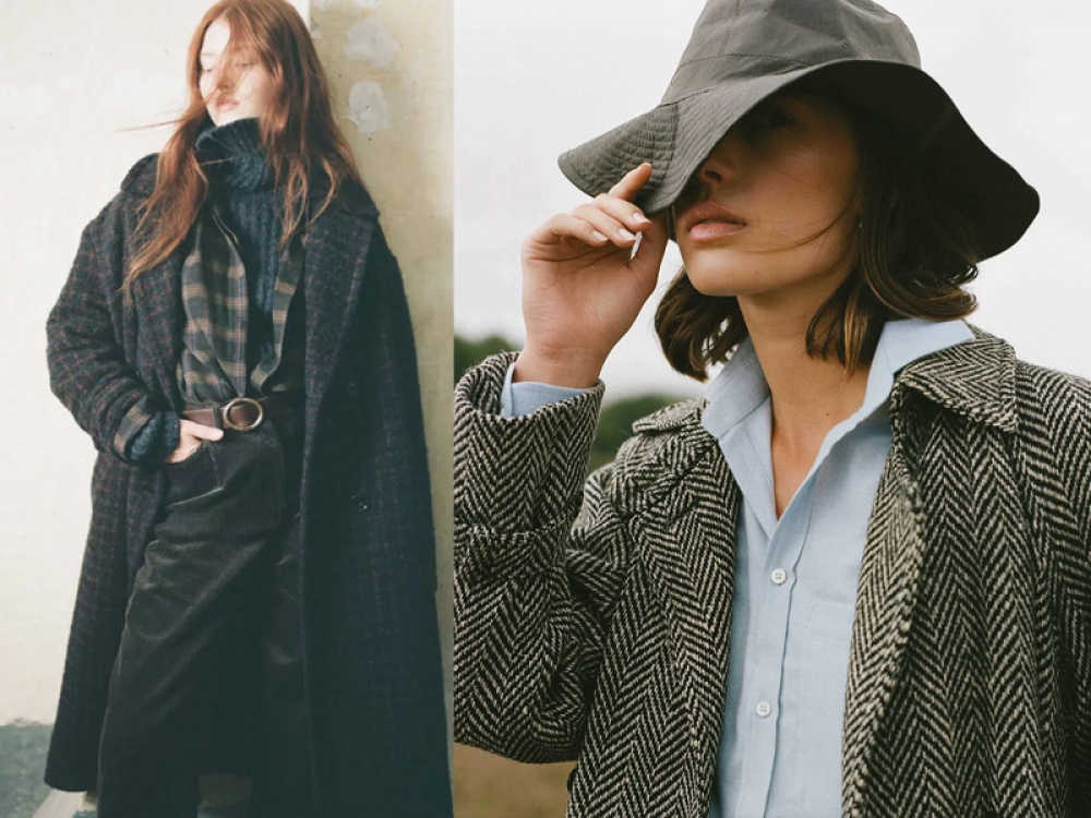 Models wearing winter clothes