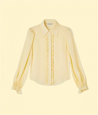 light yellow blouse with frills