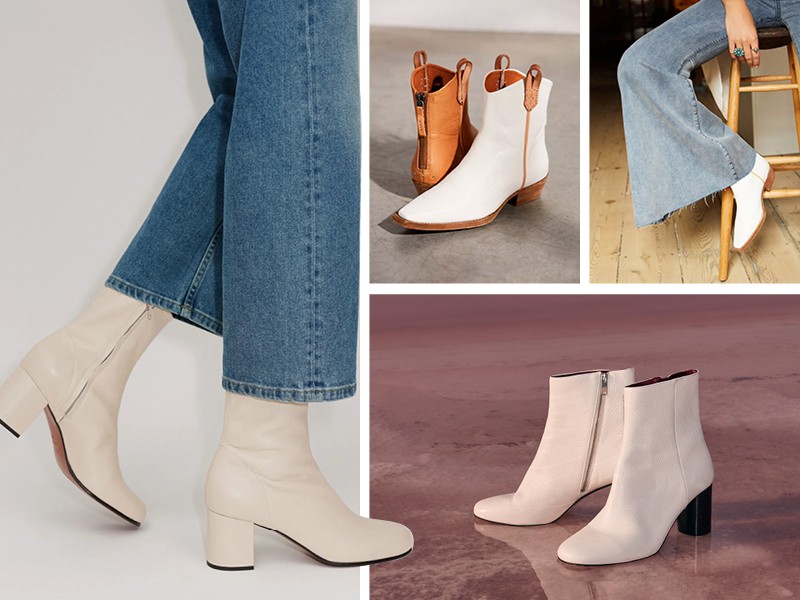 Ankle boots with a zip - White - Ladies | H&M IN