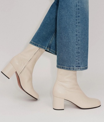 white ankle boots