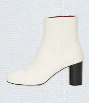 white ankle boots