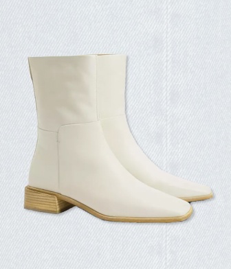white ankle boots