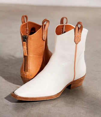 white ankle boots