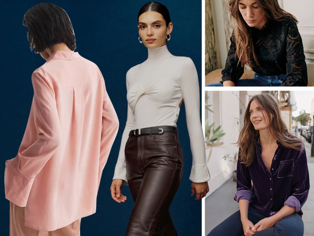 selection of women modelling shirts