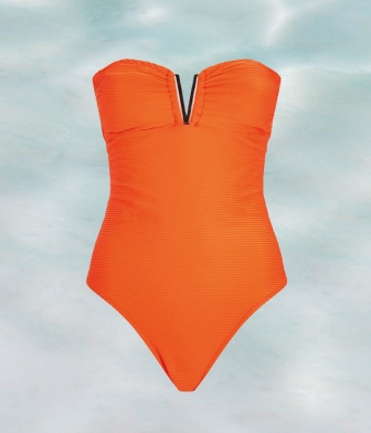 orange swimsuit