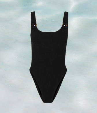 black swimsuit