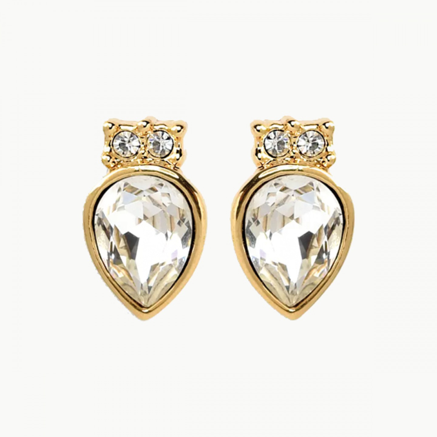 Vintage crystal stud earrings