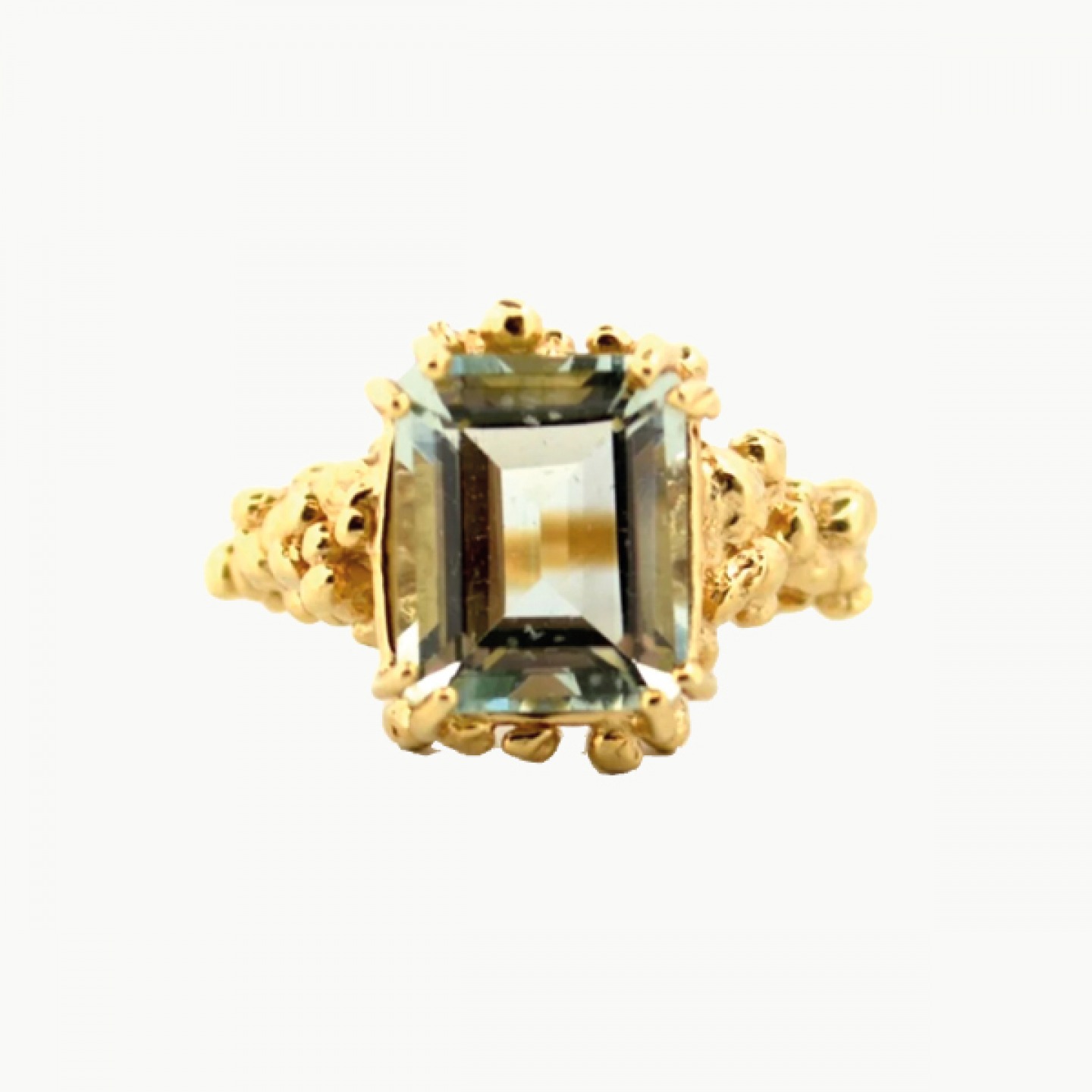 Giselle green quartz dress ring