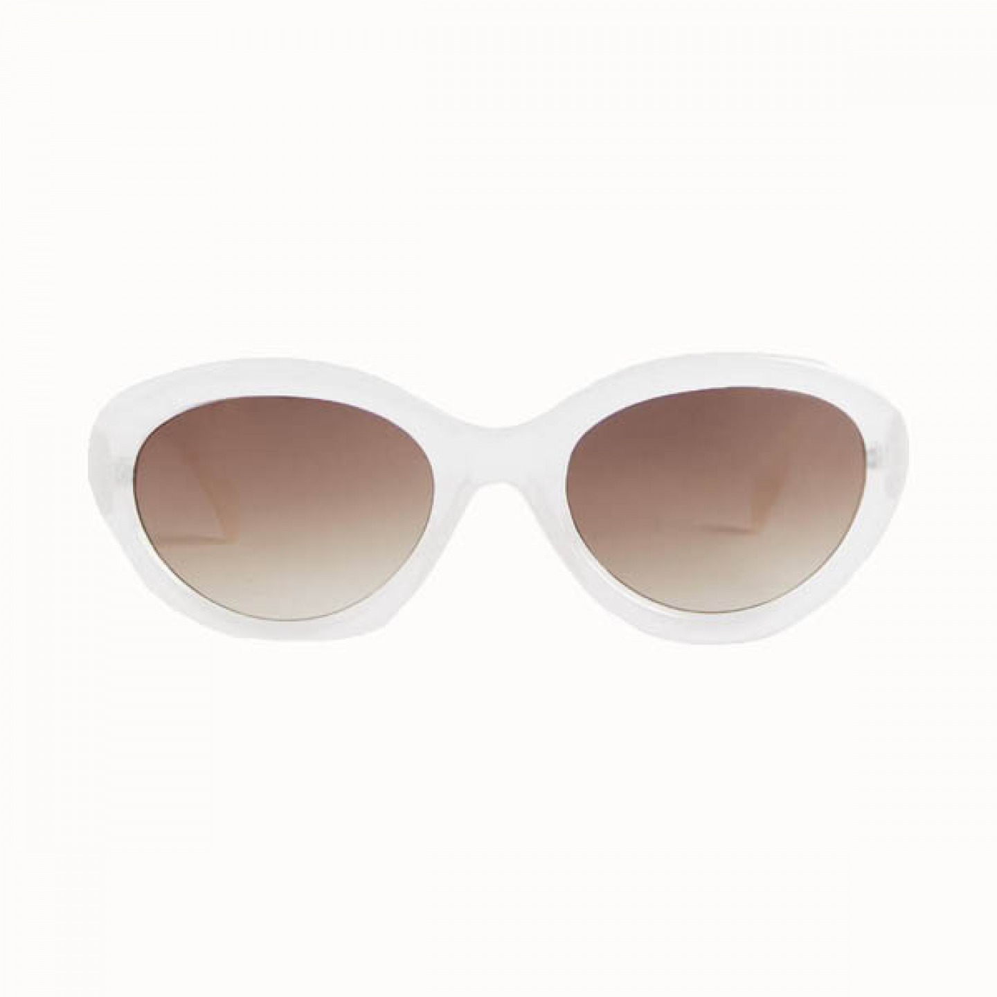 White oval sunglasses