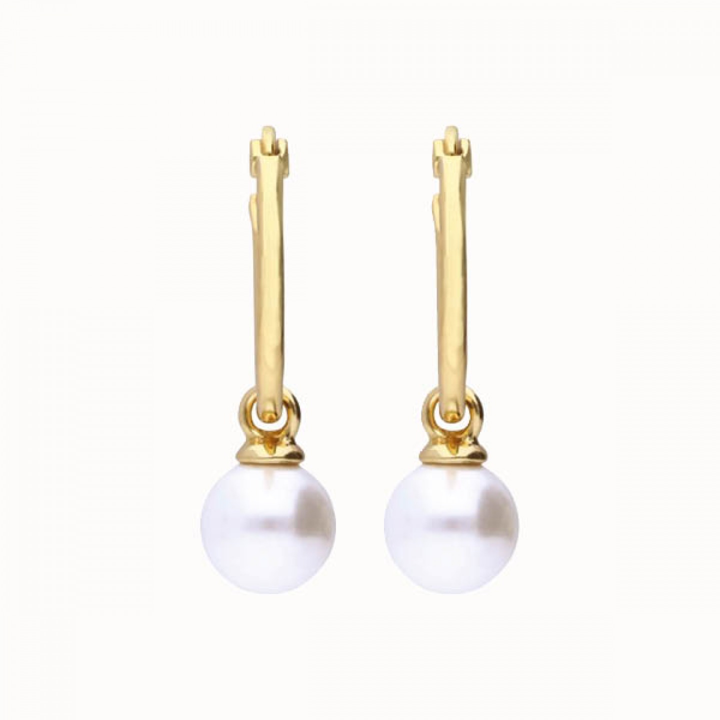 Pearl hoop earrings