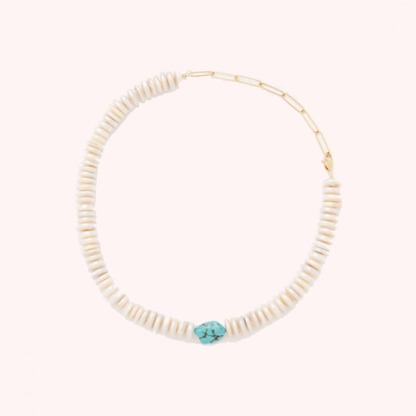 Kira pearl and howlite necklace