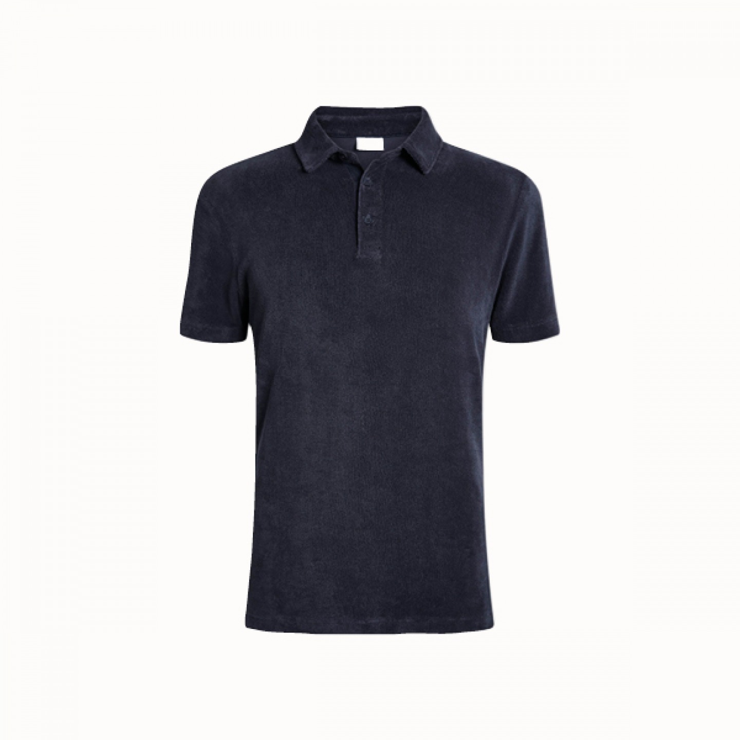 Navy towelling polo