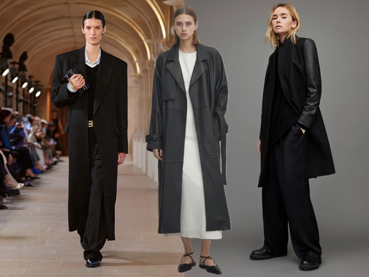 Models wearing Black Coats