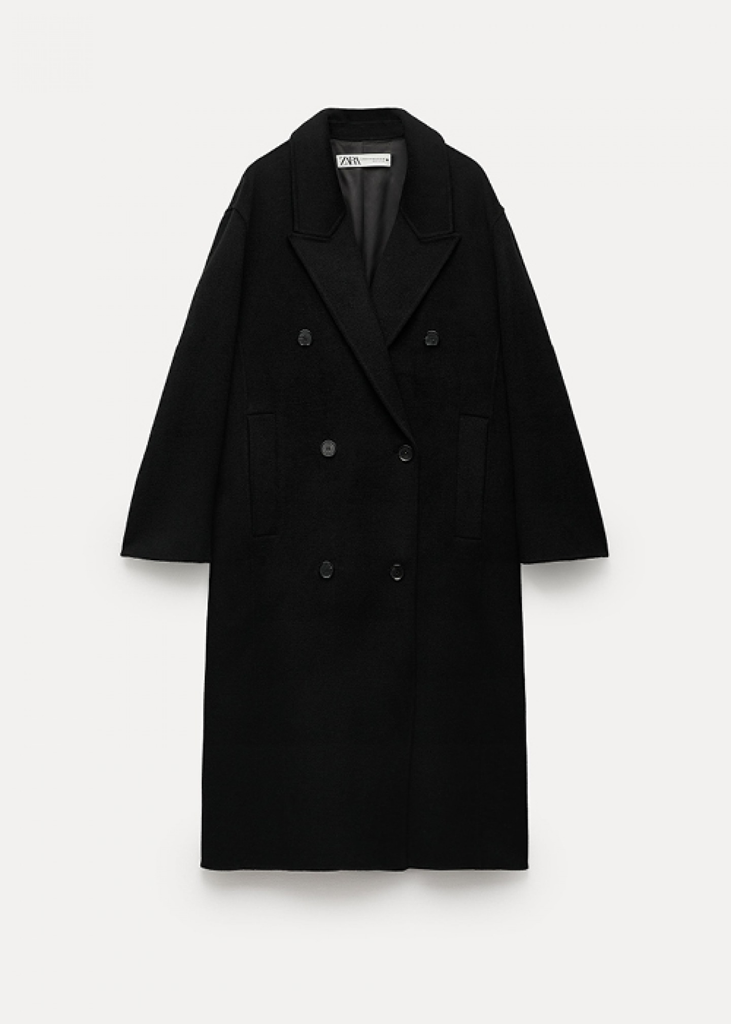 Double-breasted wool coat